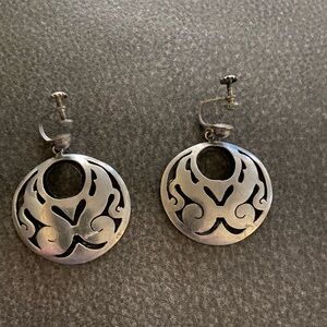 Elegant Silver Earrings with authentic designer stamp